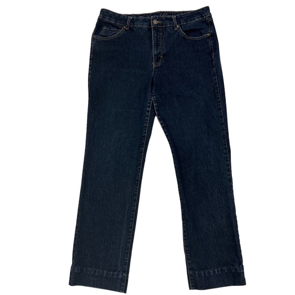 Code Bleu Dark Wash Michelle Classic Straight Leg Blue Pockets Denim Jeans SZ 14 - Picture 1 of 16
